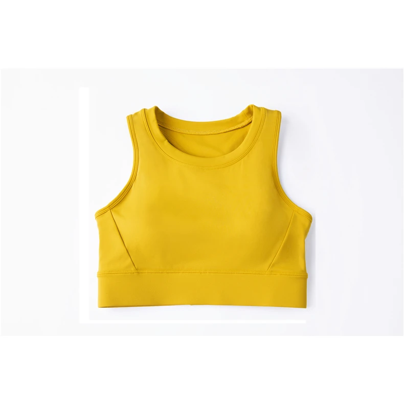 【BR莱卡中强度】瑜伽背心女防震文胸固定杯运动健身内衣夏5D520