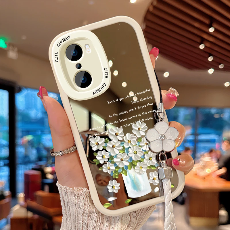 适用于华为荣耀60镜面花瓶手机壳液态硅胶网红创意全包新女款防摔