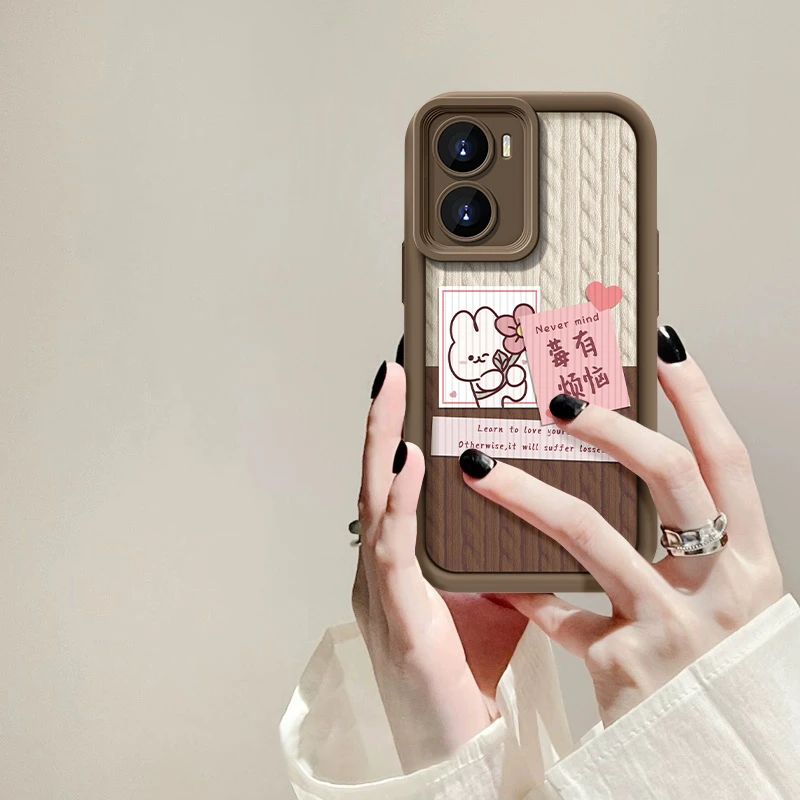 适用于VIVO Y77莓有烦恼手机壳天眼阶梯全包硅胶防摔小众女款ins