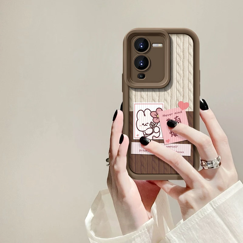 适用于VIVO S15Pro莓有烦恼手机壳天眼阶梯全包硅胶防摔小众女款
