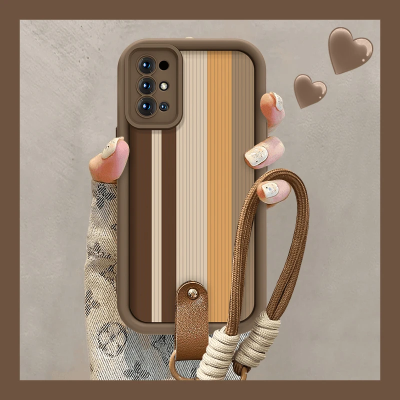 适用于华为荣耀30S竖条纹手机壳防摔天眼阶梯羊皮全包硅胶女款ins