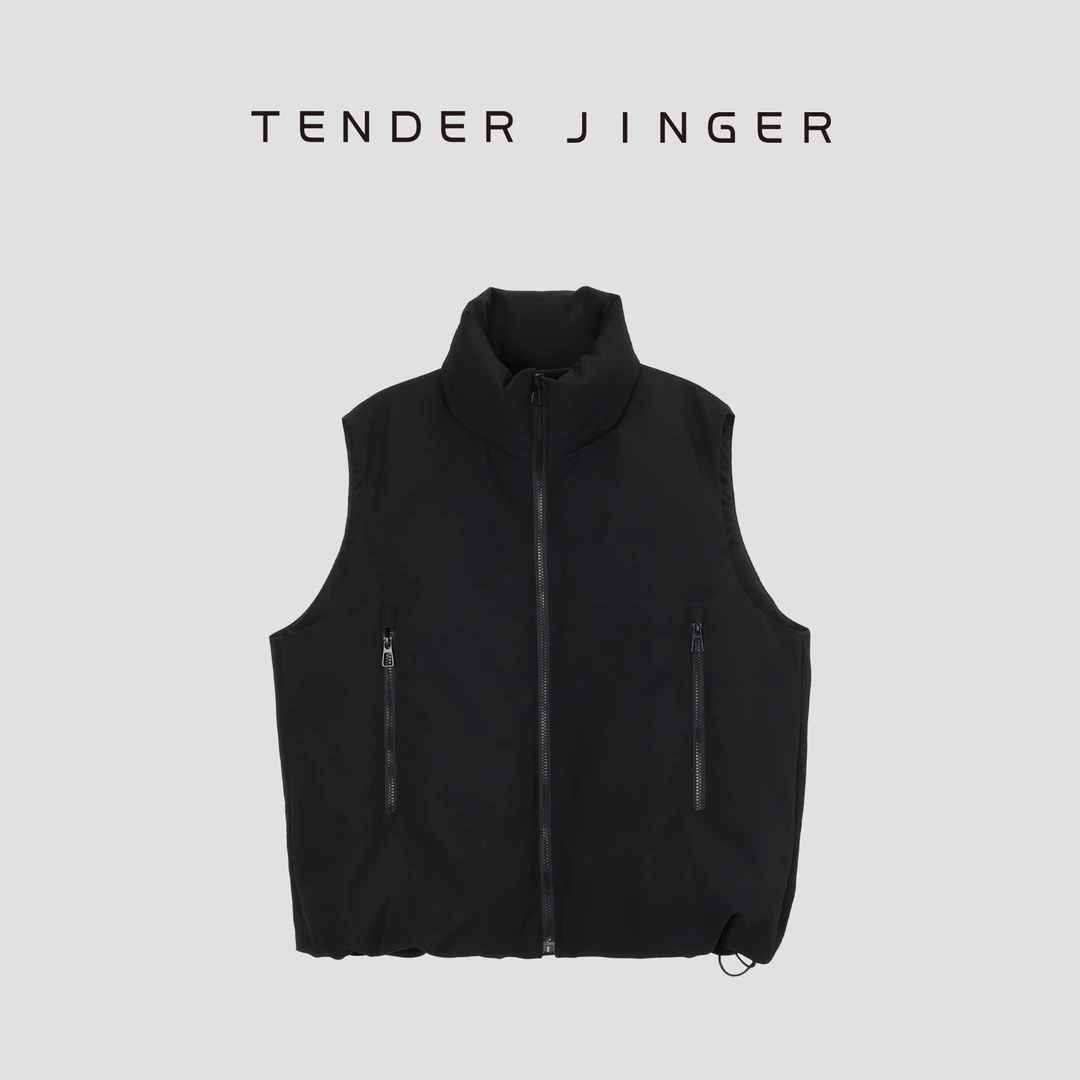 Tender Jinger【男士】冬季保暖休闲立领白鹅绒马甲T2411XLK16947