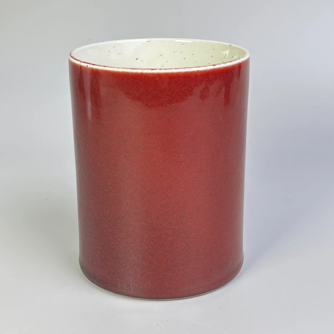 WYTDSY2006-00715Q清代红釉笔筒