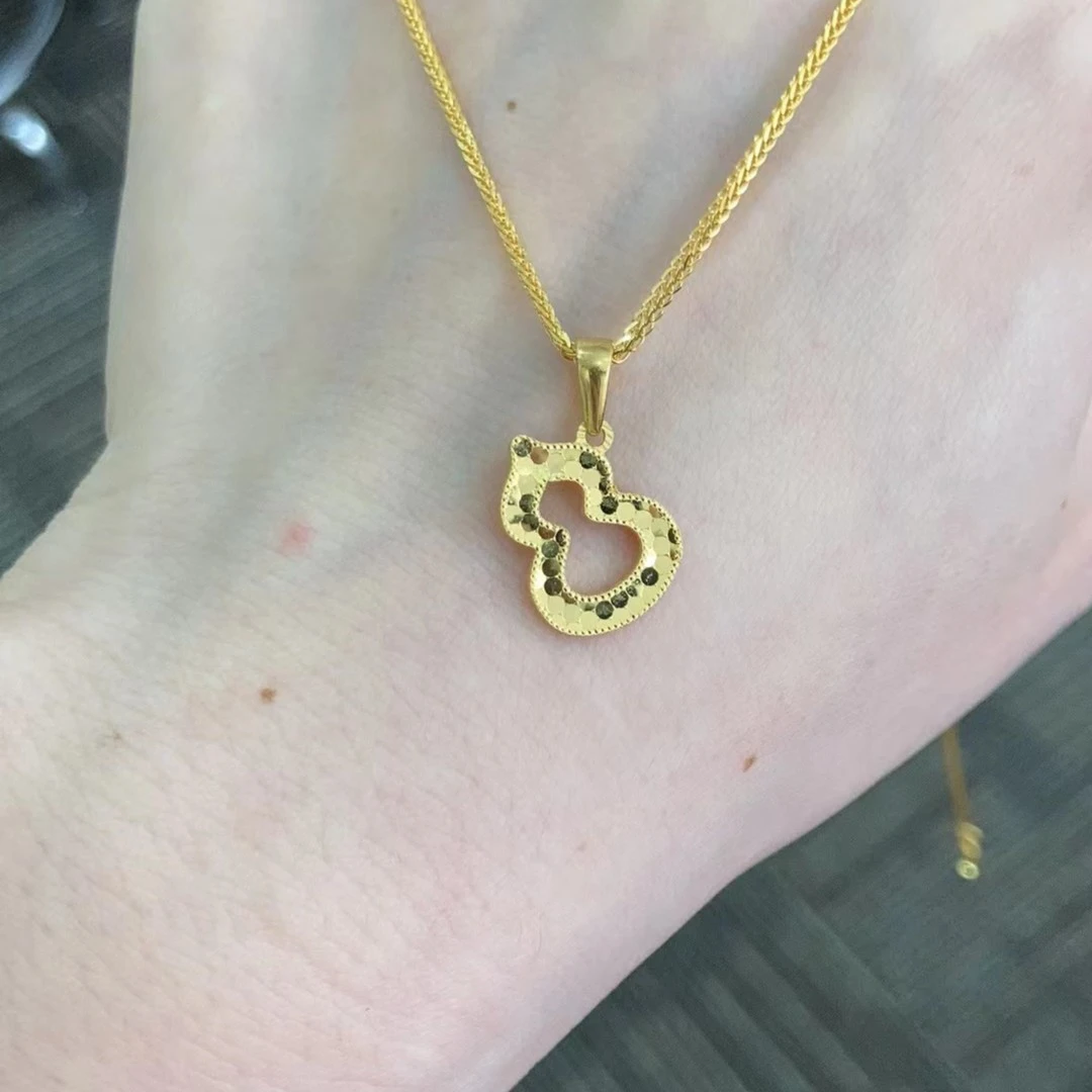 足金999 镂空鱼鳞葫芦吊坠（不含链）