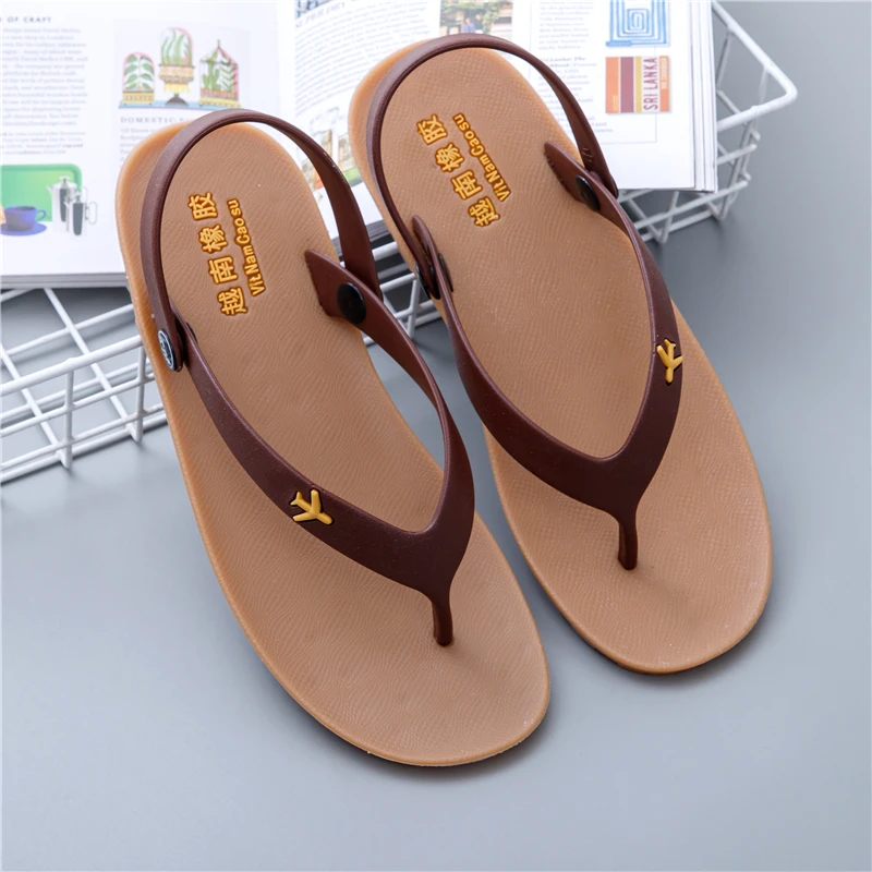 越南轮胎底人字拖进口橡胶手工托乳胶防滑防臭泰国男士耐磨凉拖鞋