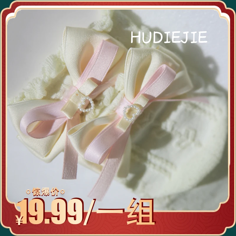 101春夏薄款Lolita蝴蝶结米白色甜美玛丽珍日系滑花边少女袜子