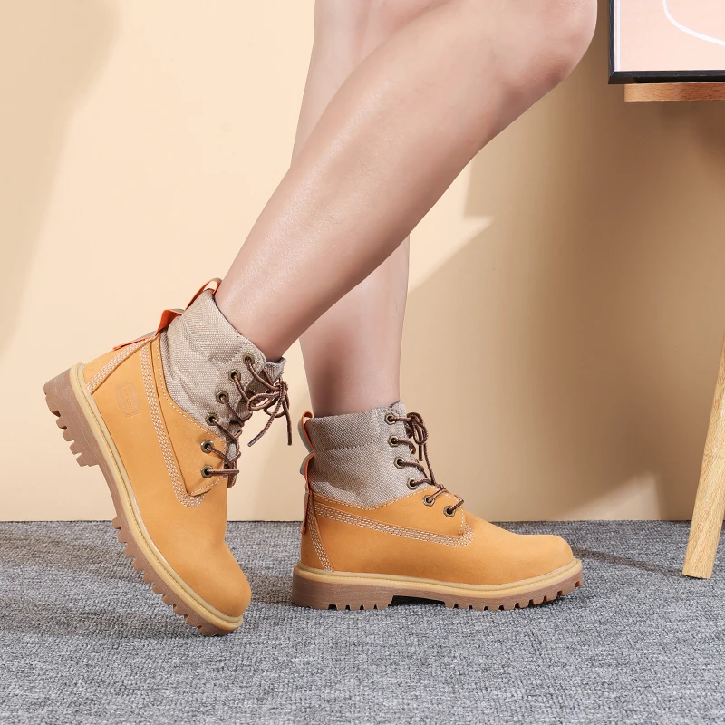 马丁靴女款冬季英伦时尚风户外踢不烂大黄靴潮流百搭休闲短靴子男