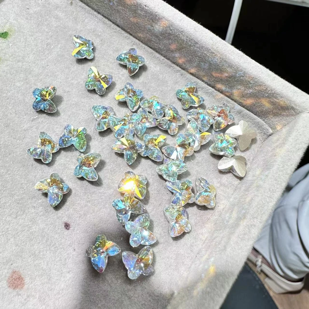 美甲干邑白8×8蝴蝶