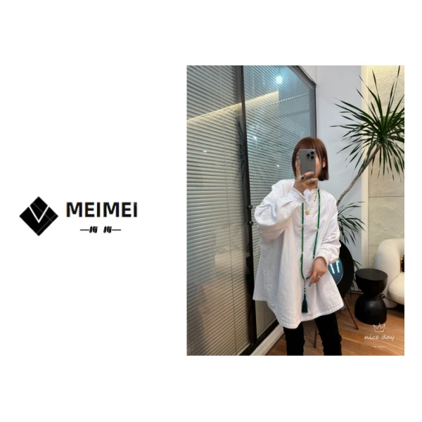 XMM.《原单双层棉麻衬衣》春季新款休闲打底衬衣-85088#