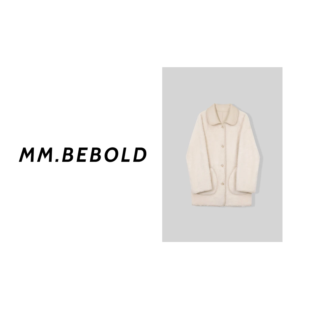 【妙姐精选】复古宽松口袋毛毛外套MO471-2