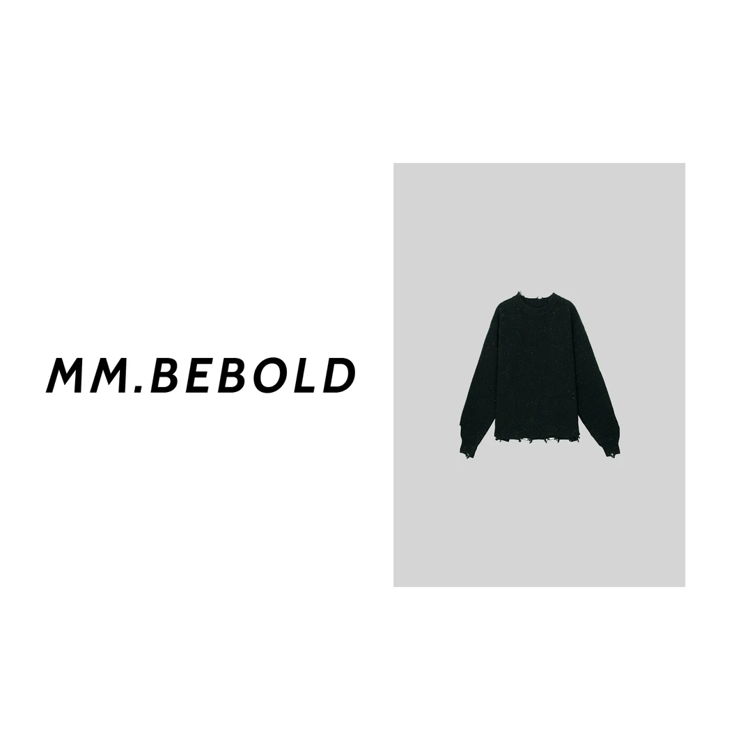 【妙姐精选】下摆破坏针织衫LJL0813