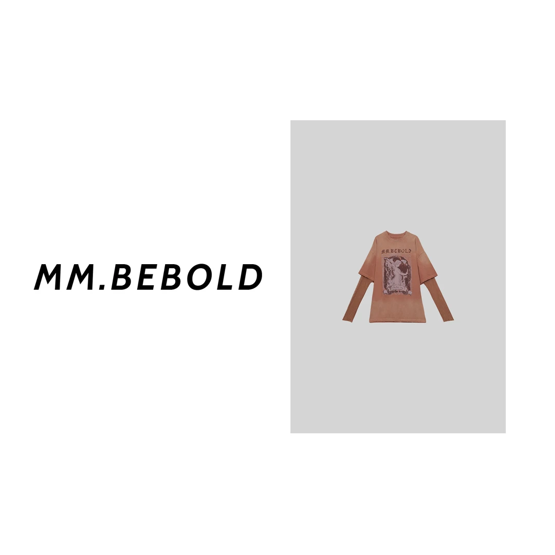 【老刘精选】假两件印花长袖T恤XYXS592