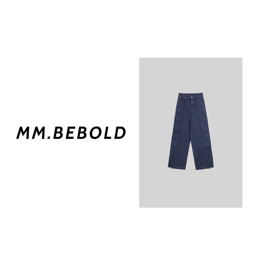 【妙姐精选】多口袋牛仔工装裤CY221177