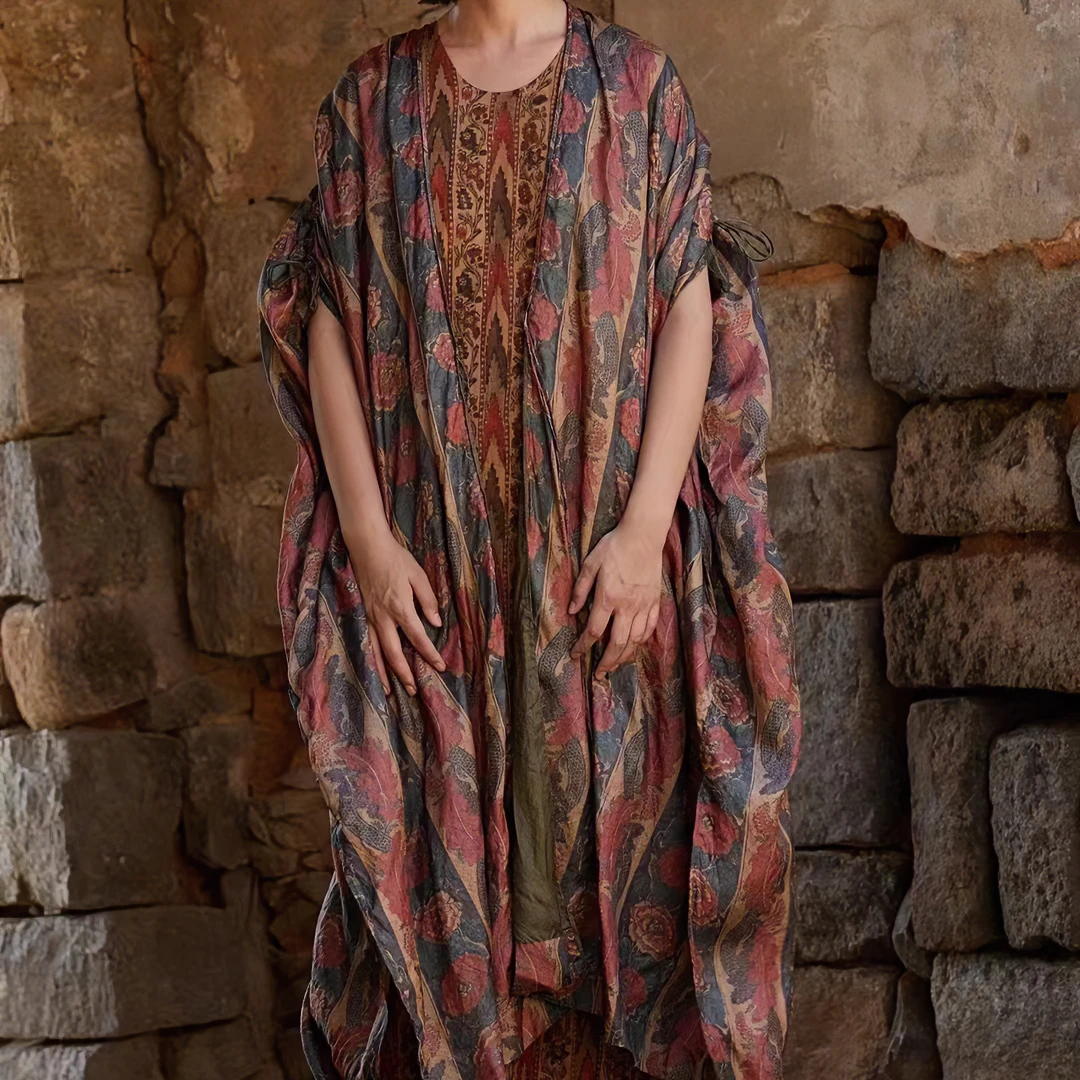 242SS1003宽松连衣裙旗袍时尚休闲百搭夏季复古文艺