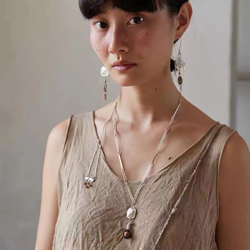 24SSJ013饰品银饰气质复古袖扣简约休闲时尚百搭古风立体小众