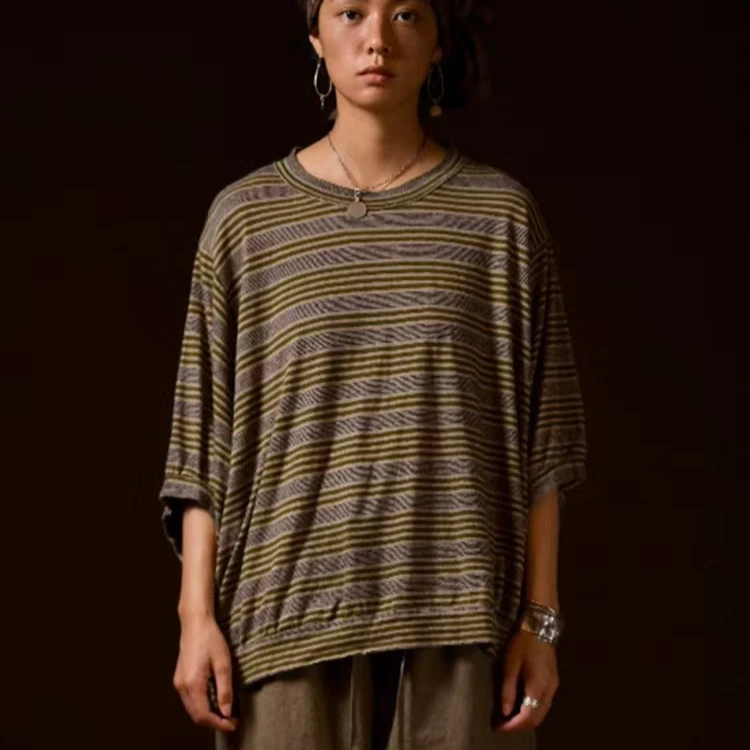 22SS4006舒适T恤休闲女士夏季简约宽松纯色圆领百搭透气