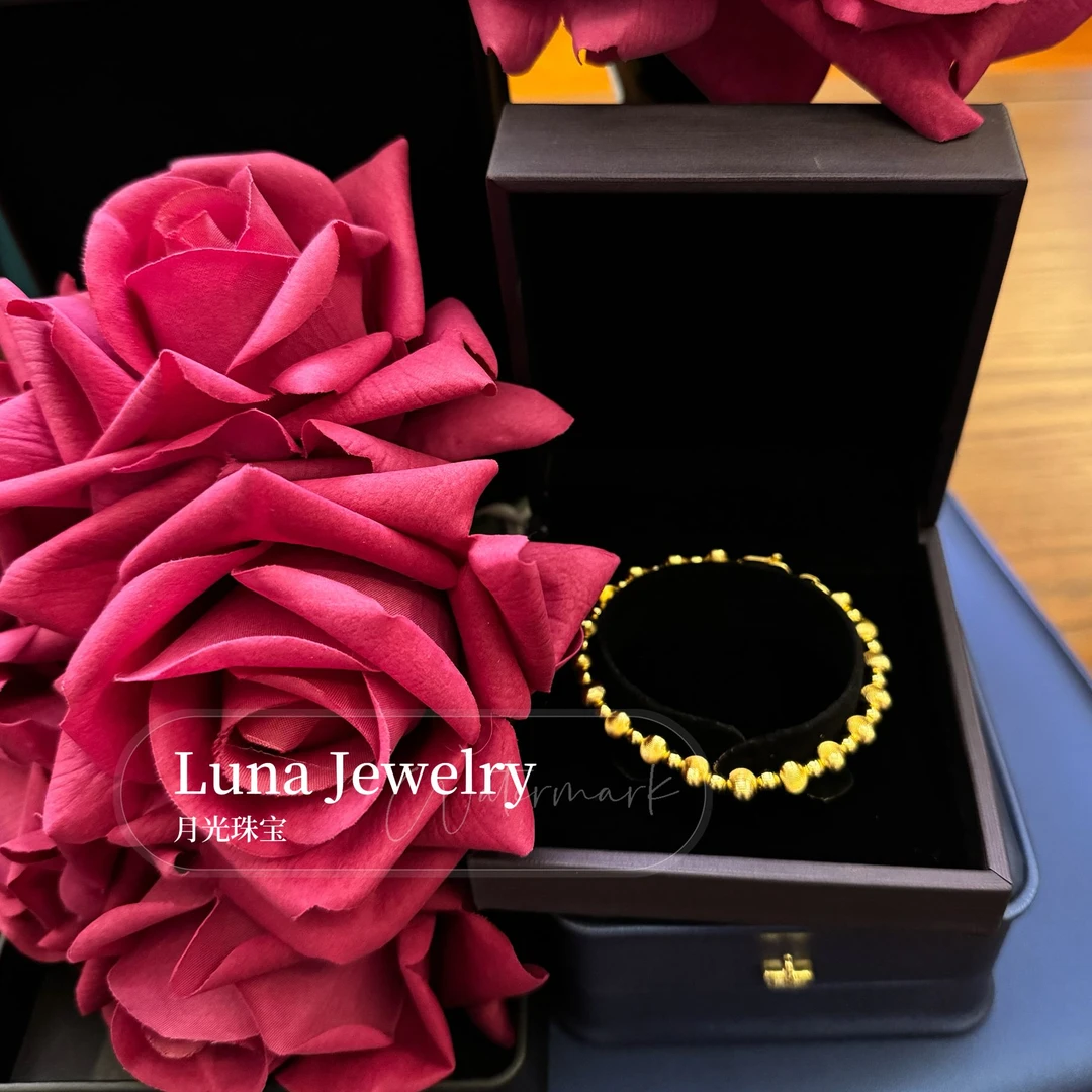 铜合金手链 千金风古法猫眼金珠链条手链