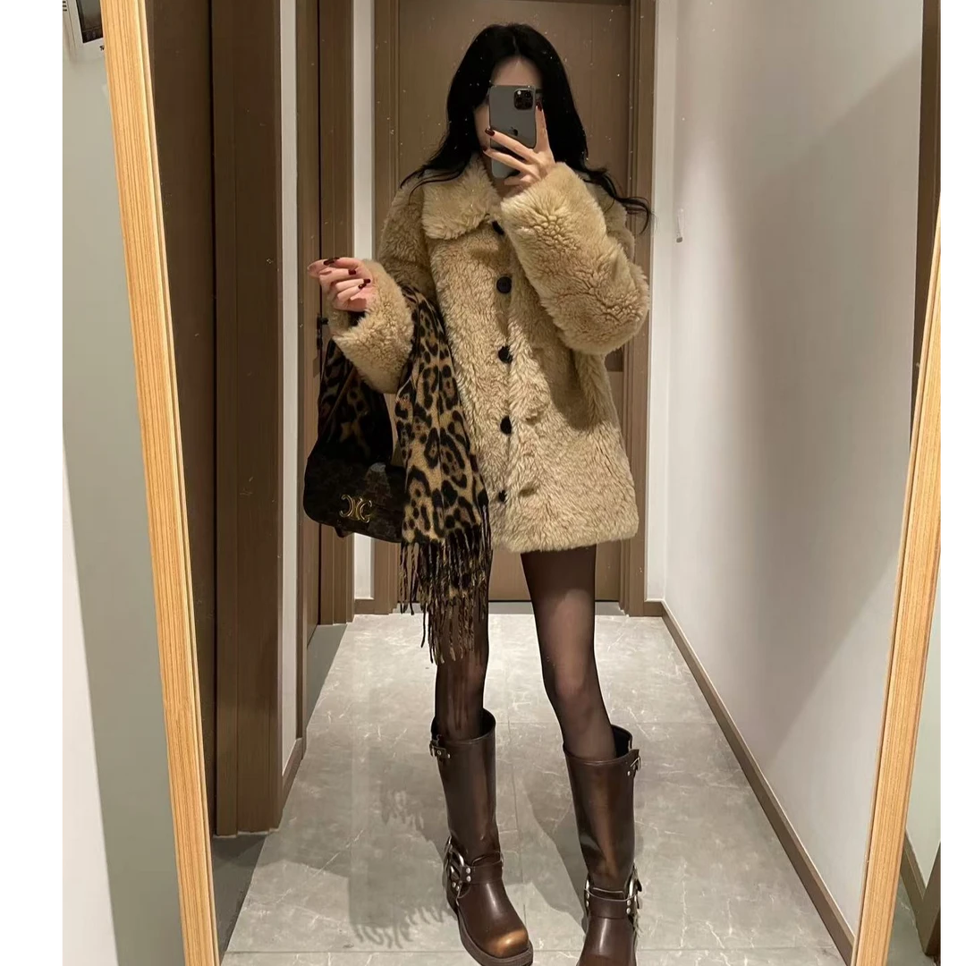 Runtoo_特价no退换芭莎羊毛中长款衣长62不带领