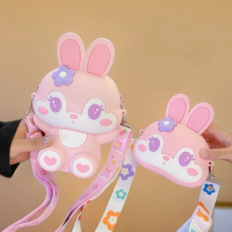 韩版洋气儿童包包少女宝宝硅胶小包包时尚网红女童卡通单肩斜挎包