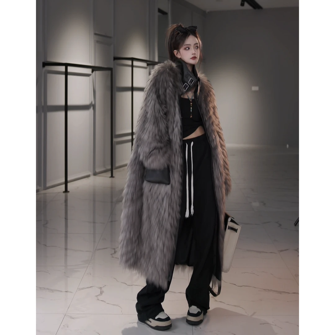【思语】“华尔兹” CC881206 新款设计师款稀有貉子毛皮草长款外套