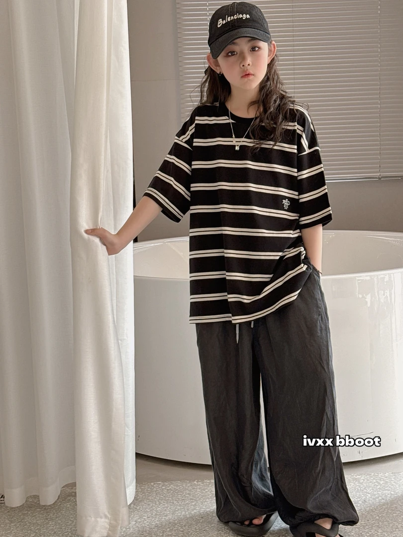 夏季休闲条纹百搭时尚潮流韩版t恤