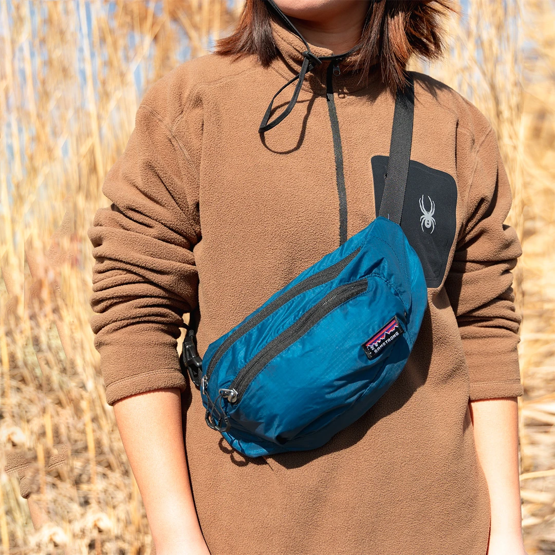 户外多功能小挎包多用腰包超轻便可折叠手机包休闲旅行随身包潮流