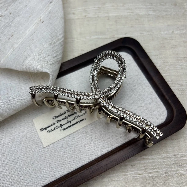 Hy 施家满钻9cm抓夹气质