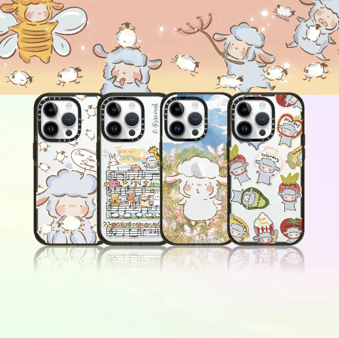 【波德莱尔•小羊】caseti镜面适用于苹果17promax15/14/13手机壳