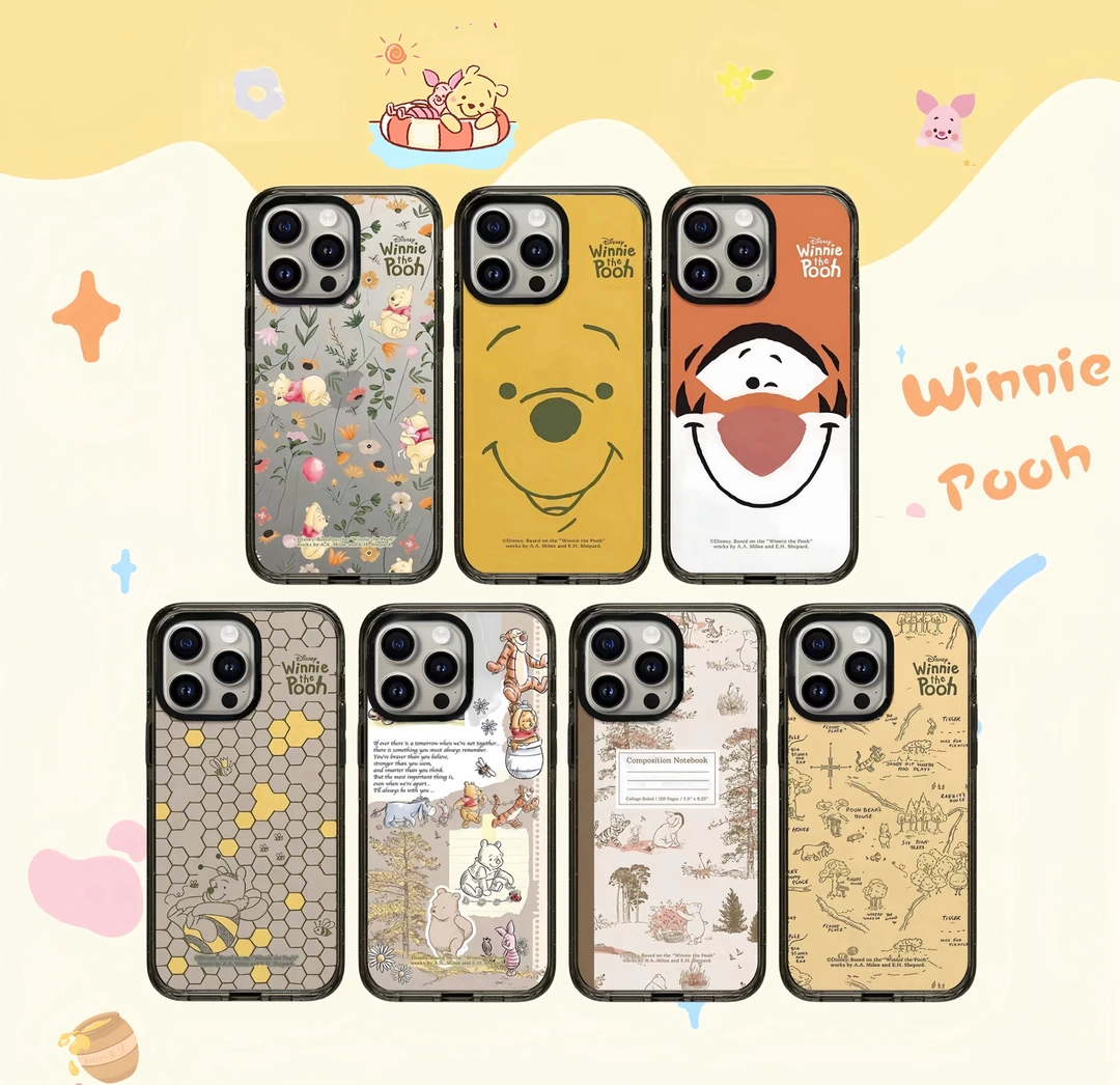 【小熊维尼】case经典情侣款卡通适用苹果17P手机壳镜面亚克力14/13