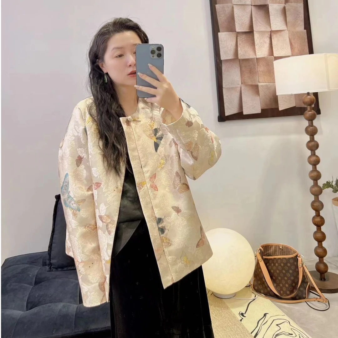 加莉精选【香蜜如霜】蝶舞外套夹克 分码