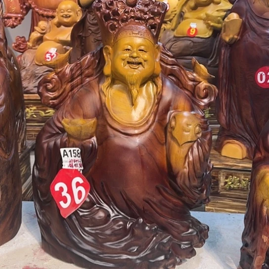 香樟木用****7香樟木雕刻人物摆件