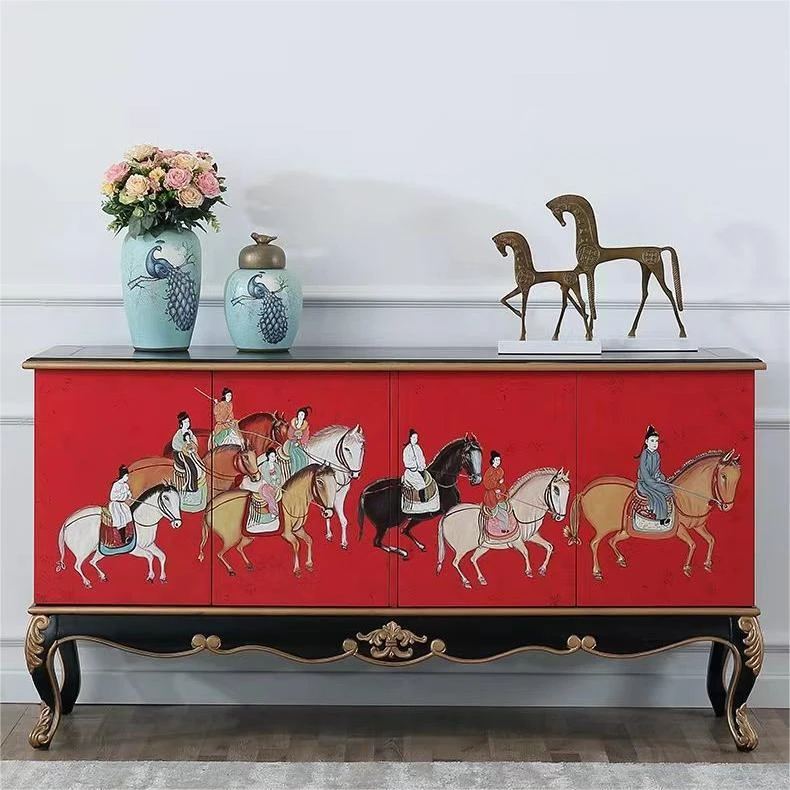 大唐盛世 五斗柜七斗柜 四门玄关柜实木卧室橱柜