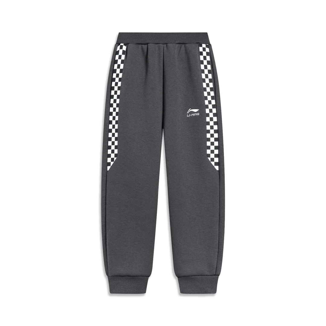 李宁儿童23春季新款男小大童运动生活针织时尚束脚加绒保暖卫裤