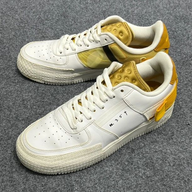 43码/NIKE AIRFORCE1 N354联名白黄配色 低帮板鞋