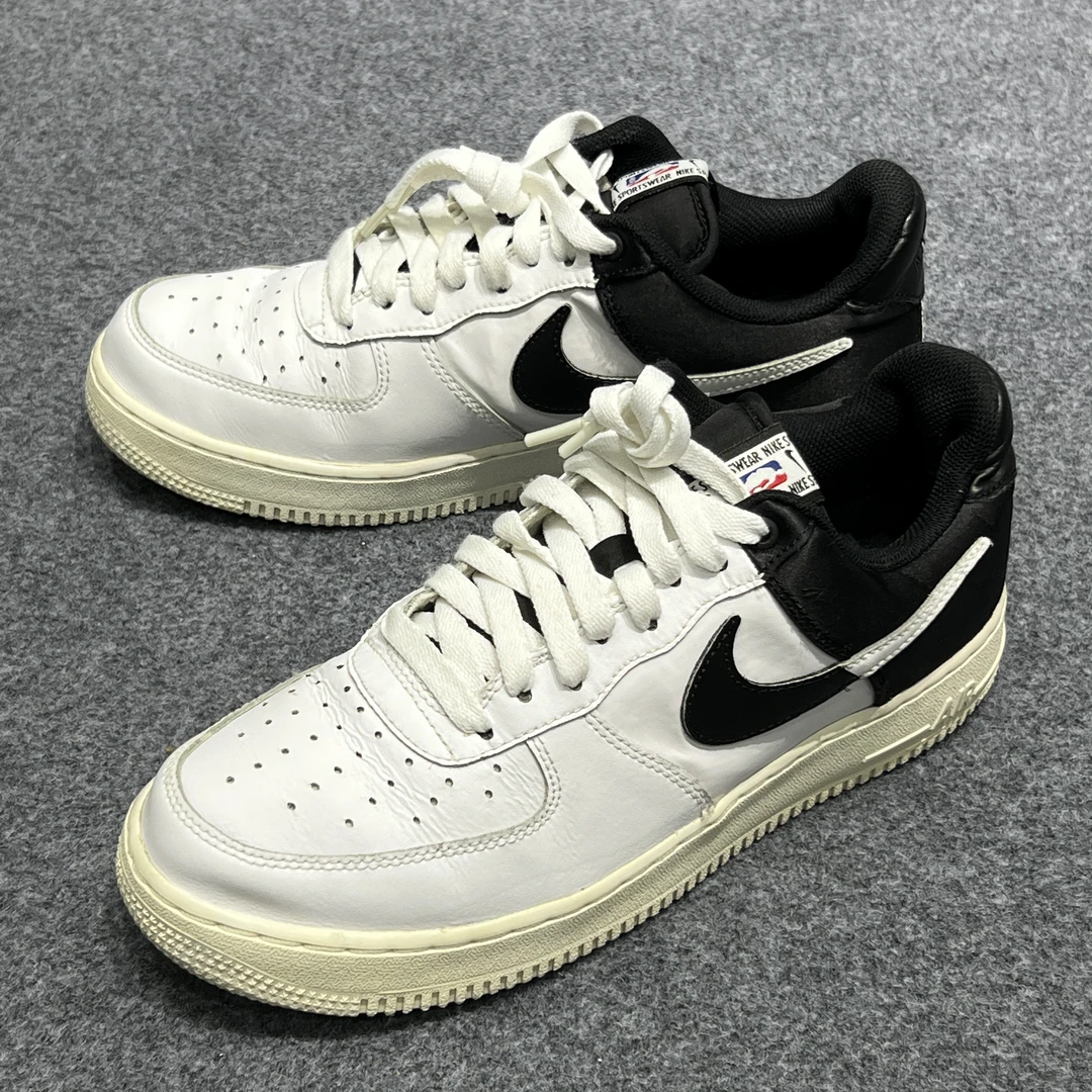 42码/NIKE AIRFORCE 1黑白马刺配色 低帮板鞋