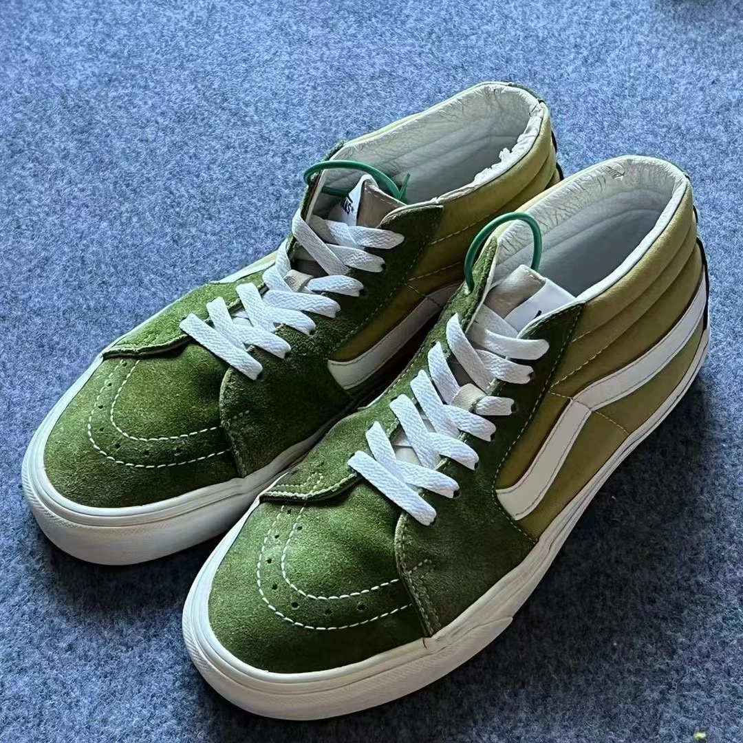 42码/VANS 白绿 中帮板鞋