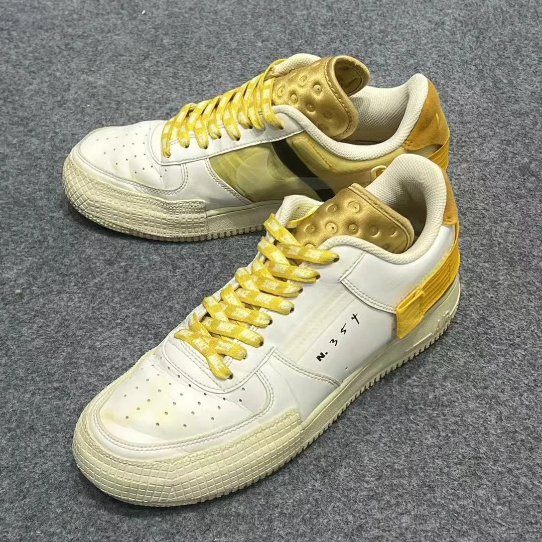 41码/NIKE AIRFORCE1白黄配色 低帮板鞋