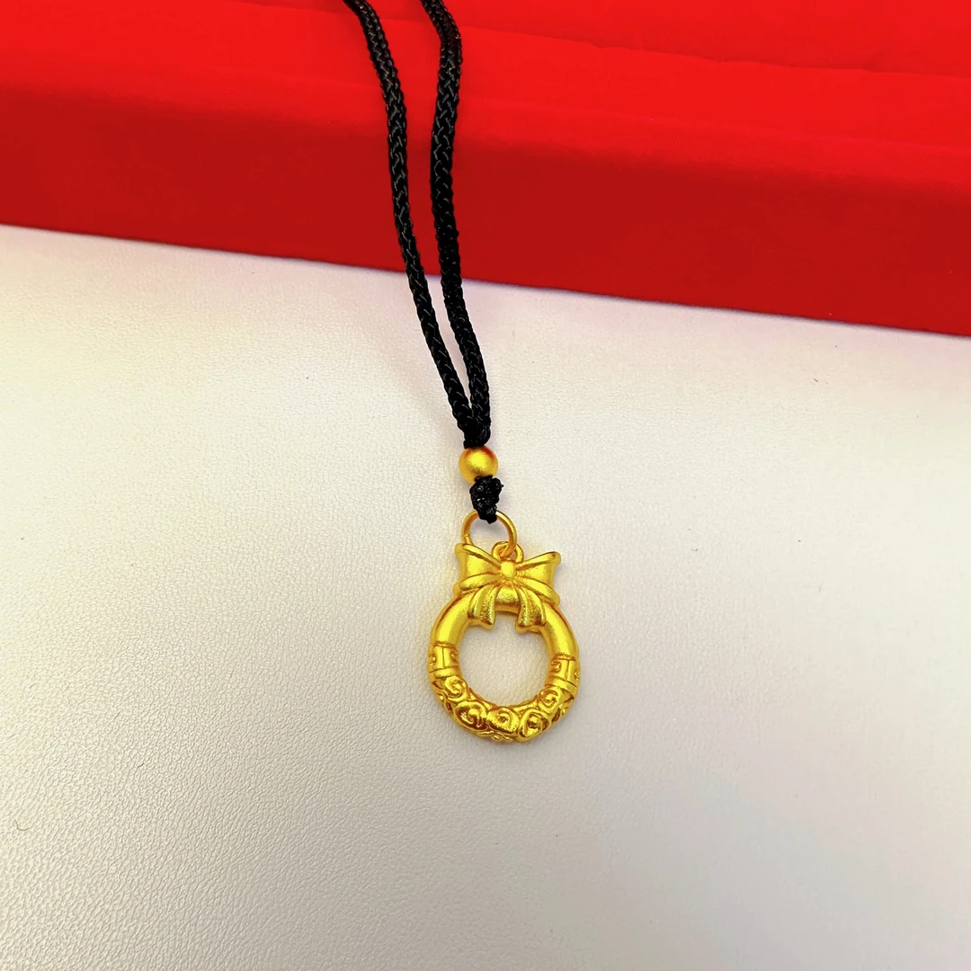 合金吊坠 在逃公主平安扣项链女士手工编绳可调节绳