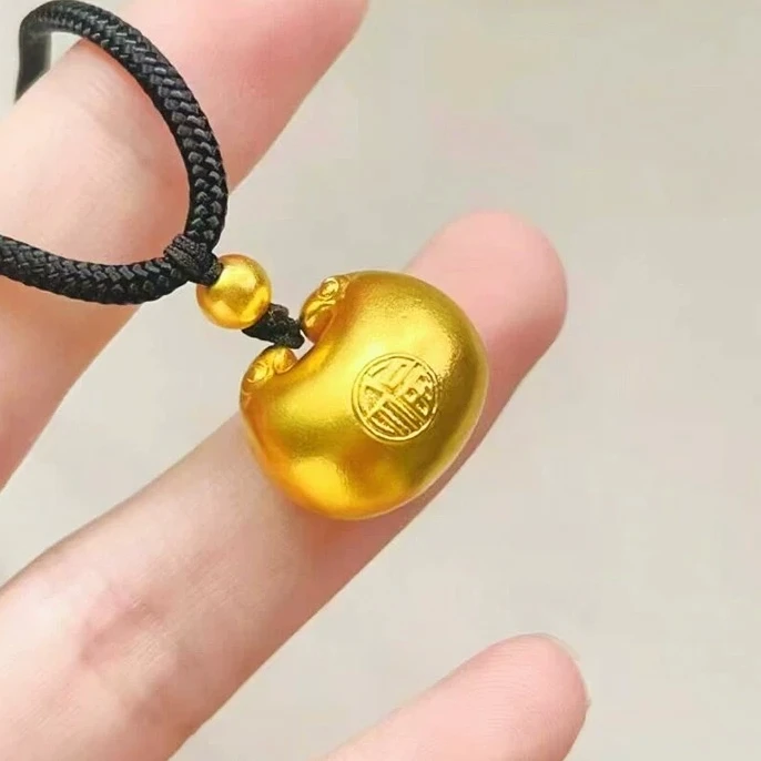 合金吊坠 古法精工实心大号胖福吊坠