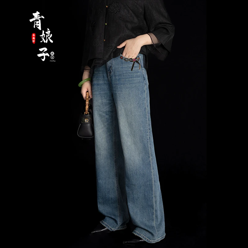 宽松时尚休闲复古牛仔裤51175