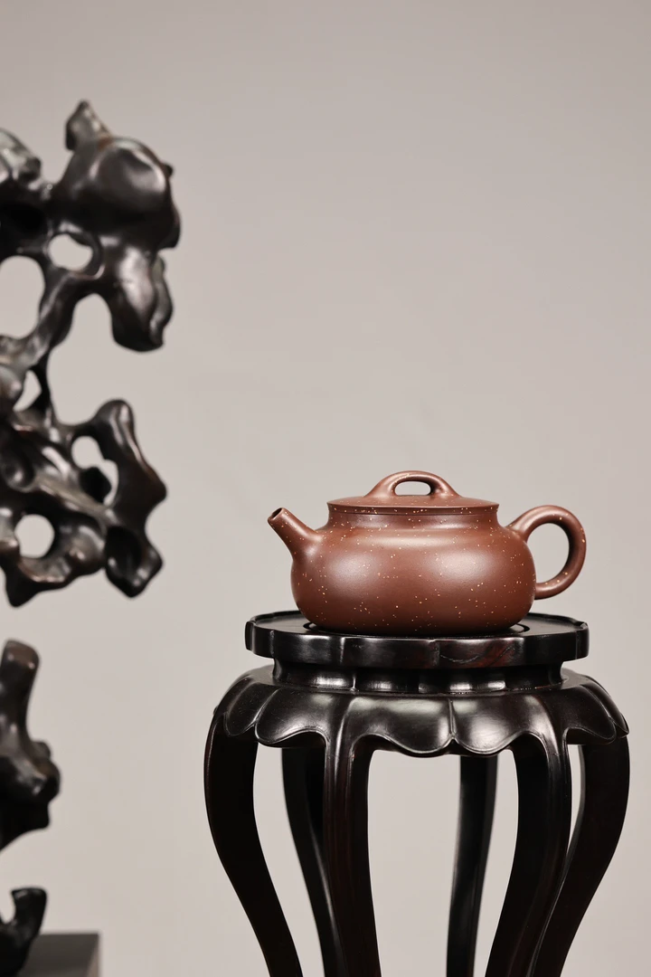 全手薄胎《素镜》紫泥铺砂,大口出水爽