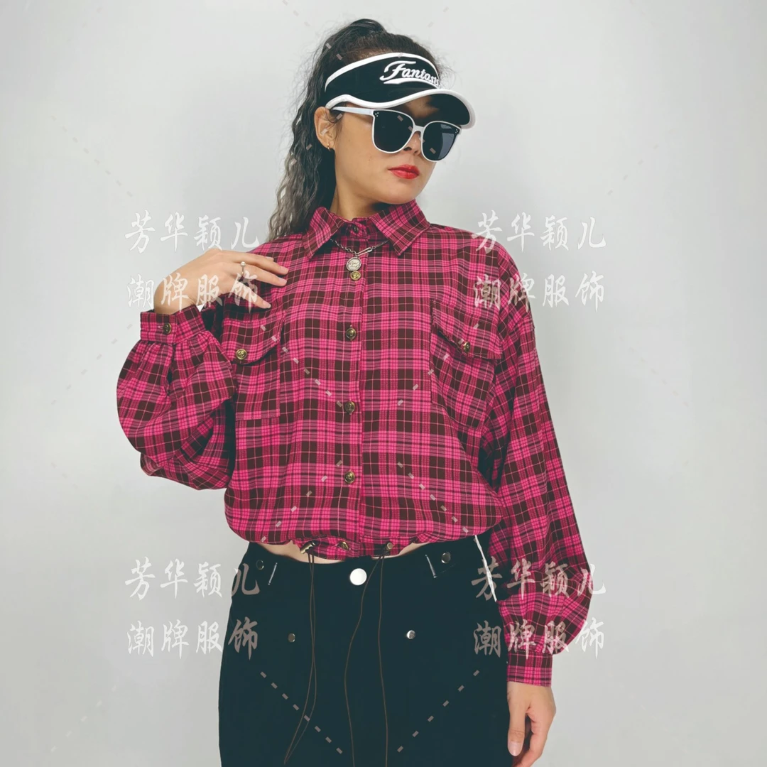 8812款 FHY定制 秋款长袖格纹百搭衬衫
