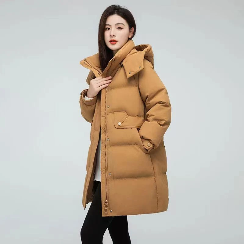 波司豋剪标波羽登羽绒服女中长款2023年冬季新款韩版时尚宽松加厚