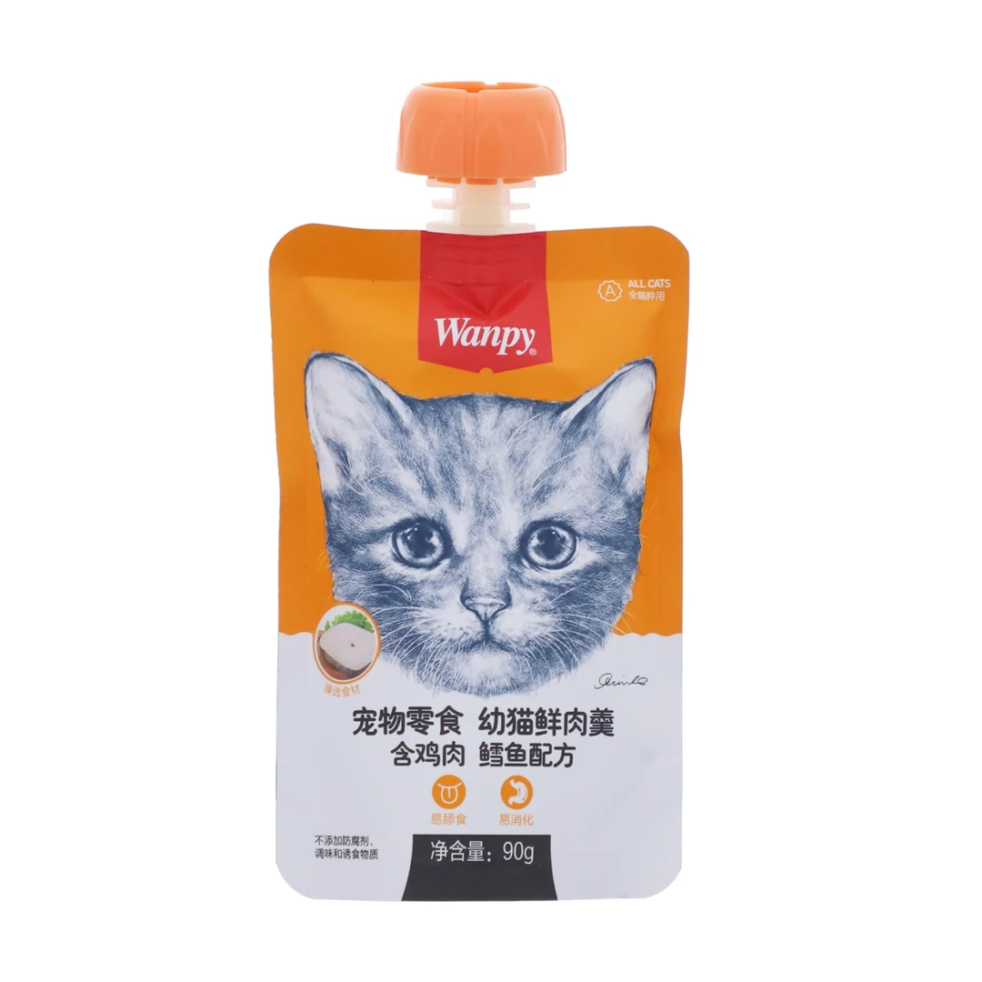 wanpy/顽皮鸡肉鳕鱼幼猫鲜肉羹90g