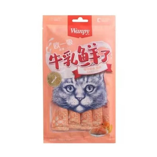 顽皮欧一吸 牛乳鲜了系列零食猫条70g(14g*5条)