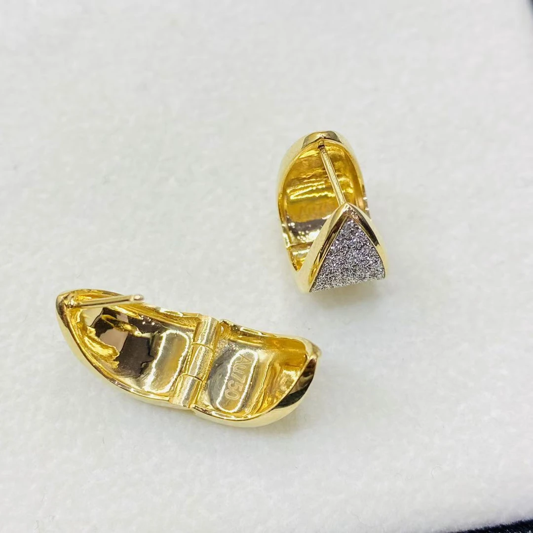 杨教授珠宝18K金弯月耳扣配件HJ CYXZF