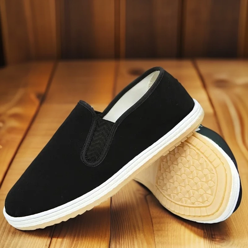 经典老北京工艺休闲老北京布鞋千层底加厚千层软底防滑开车鞋男款