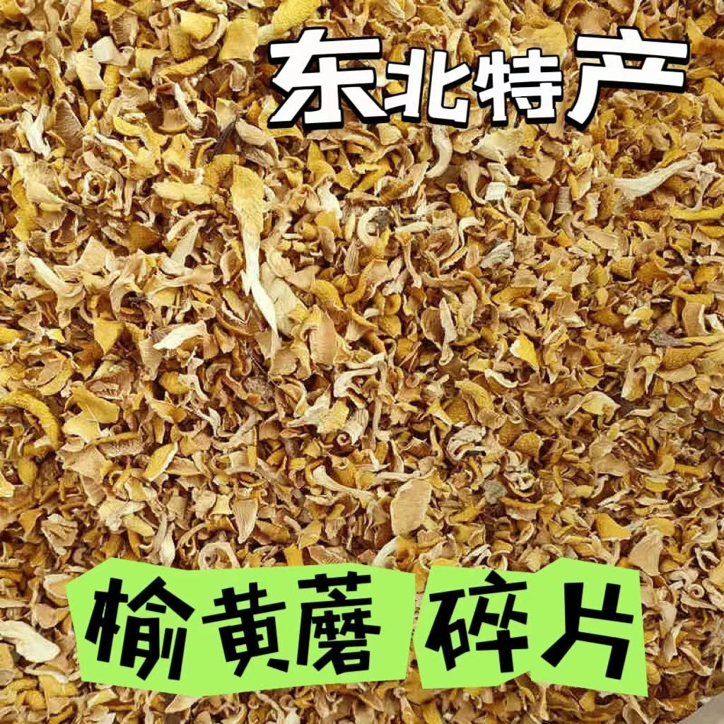 东北大森林野生榆黄蘑 鸡油菌碎片（蘑菇碎）包饺子馅料用半斤