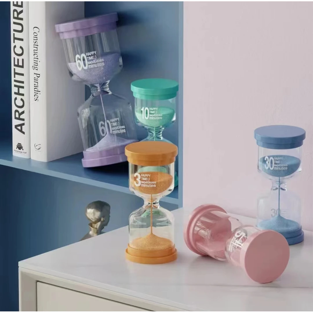 时间沙漏计时器儿童漏斗3/10/30/45一60分钟倒计时半小时小流沙瓶