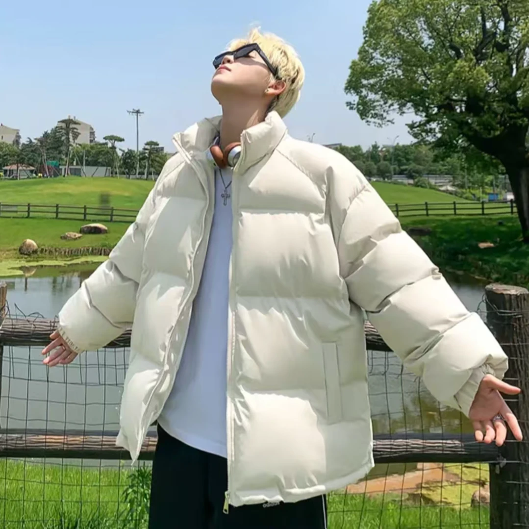 大码300斤港风休闲oversize面包服秋冬保暖潮牌宽松百搭棉服外套